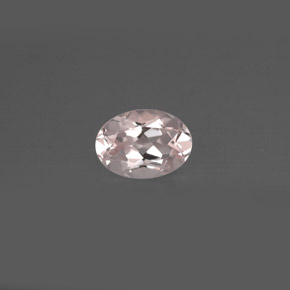 0.76 ct Pink Morganite Gemstone, Morganite Gem in Oval Facet Shape for Sale.