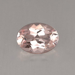 0.71 ct Pink Morganite Gemstone, Morganite Gem in Oval Facet Shape for Sale.