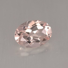 0.71 ct Pink Morganite Stone, Natural Morganite in Oval Facet Shape for Sale