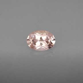 0.76 ct Pink Morganite Gemstone, Morganite Gem in Oval Facet Shape for Sale.