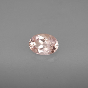 0.76 ct Pink Morganite Stone, Natural Morganite in Oval Facet Shape for Sale