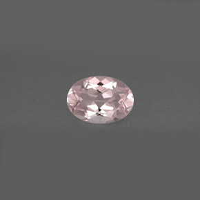 0.72 ct Pink Morganite Gemstone, Morganite Gem in Oval Facet Shape for Sale.