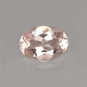 0.71 ct Pink Morganite Gemstone, Morganite Gem in Oval Facet Shape for Sale.