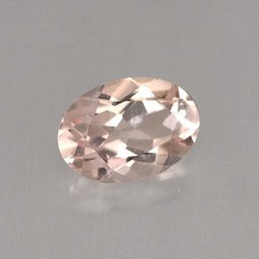 0.71 ct Pink Morganite Stone, Natural Morganite in Oval Facet Shape for Sale