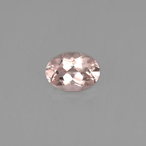 0.73 ct Pink Morganite Gemstone, Morganite Gem in Oval Facet Shape for Sale.
