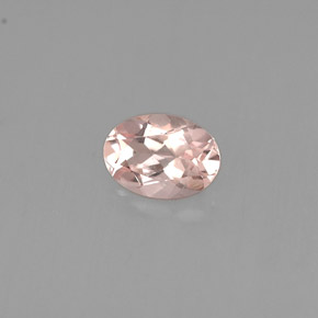 0.73 ct Pink Morganite Stone, Natural Morganite in Oval Facet Shape for Sale