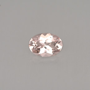 0.73 ct Pink Morganite Gemstone, Morganite Gem in Oval Facet Shape for Sale.