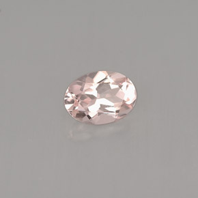 0.73 ct Pink Morganite Stone, Natural Morganite in Oval Facet Shape for Sale