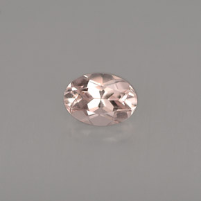 0.76 ct Pink Morganite Gemstone, Morganite Gem in Oval Facet Shape for Sale.