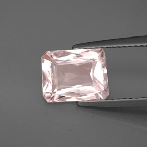 2.18 ct Pink Morganite Gemstone, Morganite Gem in Octagon / Scissor Cut Shape for Sale.