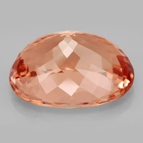 Morganite Gemstone in 21 x 15.2 mm Size for Sale, Morganite Stone in Salmon Color