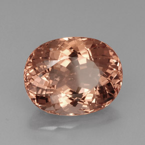 21.91 ct Pink Morganite Stone, Natural Morganite in Oval Portuguese-Cut Shape for Sale