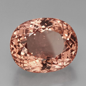 38.50 ct Pink Morganite Stone, Natural Morganite in Oval Portuguese-Cut Shape for Sale