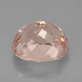 Morganite Gemstone in 12.7 x 11.1 mm Size for Sale, Morganite Stone in Salmon Color