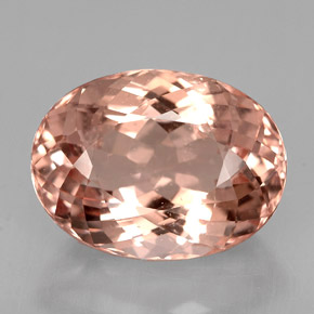 6.32 ct Pink Morganite Gemstone, Morganite Gem in Oval Facet Shape for Sale.