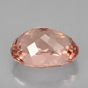 Morganite Gemstone in 13.4 x 10 mm Size for Sale, Morganite Stone in Salmon Color