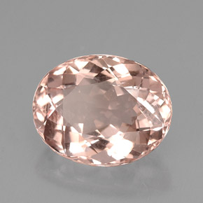 3.77 ct Pink Morganite Stone, Natural Morganite in Oval Facet Shape for Sale