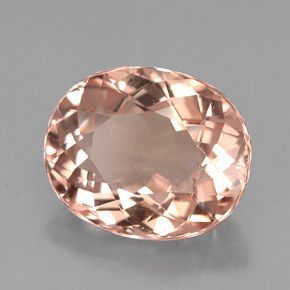3.98 ct Pink Morganite Stone, Natural Morganite in Oval Facet Shape for Sale