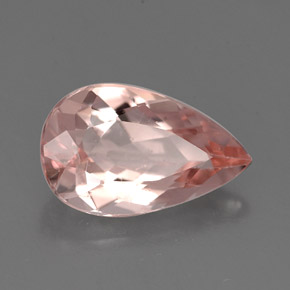3.13 ct Pink Morganite Stone, Natural Morganite in Pear Facet Shape for Sale