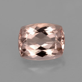 3.78 ct Pink Morganite Gemstone, Morganite Gem in Cushion-Cut Shape for Sale.