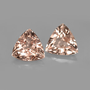 7.80 ct Pink Morganite Gemstone, Morganite Gem in Trillion Facet Shape for Sale.