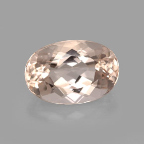3.71 ct Pink Morganite Gemstone, Morganite Gem in Oval Facet Shape for Sale.