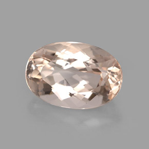 3.71 ct Pink Morganite Stone, Natural Morganite in Oval Facet Shape for Sale