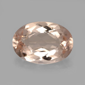 4.16 ct Pink Morganite Gemstone, Morganite Gem in Oval Facet Shape for Sale.