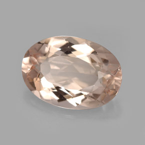 4.16 ct Pink Morganite Stone, Natural Morganite in Oval Facet Shape for Sale