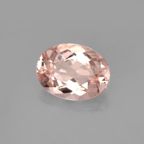 3.57 ct Pink Morganite Gemstone, Morganite Gem in Oval Facet Shape for Sale.