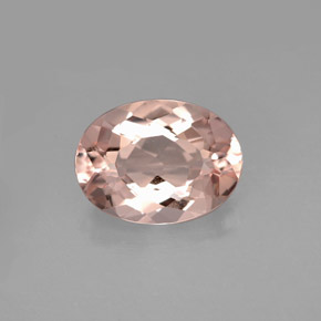 3.57 ct Pink Morganite Stone, Natural Morganite in Oval Facet Shape for Sale