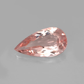 3.09 ct Pink Morganite Gemstone, Morganite Gem in Pear Facet Shape for Sale.