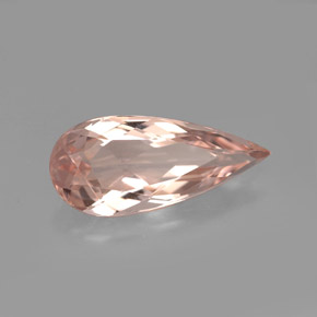 3.16 ct Pink Morganite Stone, Natural Morganite in Pear Facet Shape for Sale