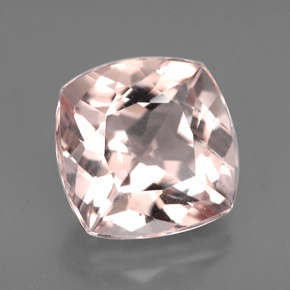 4.26 ct Pink Morganite Gemstone, Morganite Gem in Cushion-Cut Shape for Sale.