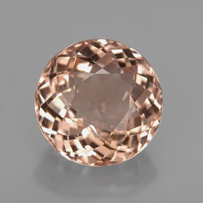 2.43 ct Pink Morganite Gemstone, Morganite Gem in Round Portuguese-Cut Shape for Sale.