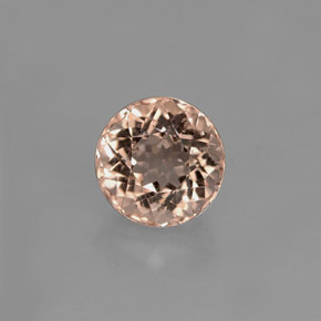 1.20 ct Pink Morganite Gemstone, Morganite Gem in Round Facet Shape for Sale.