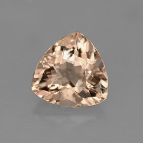 1.94 ct Pink Morganite Gemstone, Morganite Gem in Trillion Facet Shape for Sale.
