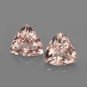 6.92 ct Pink Morganite Gemstone, Morganite Gem in Trillion Facet Shape for Sale.
