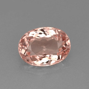 1.58 ct Pink Morganite Gemstone, Morganite Gem in Oval Facet Shape for Sale.