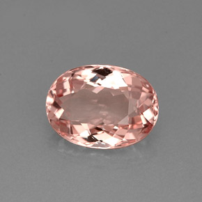 1.58 ct Pink Morganite Stone, Natural Morganite in Oval Facet Shape for Sale