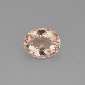 1.42 ct Pink Morganite Gemstone, Morganite Gem in Oval Facet Shape for Sale.