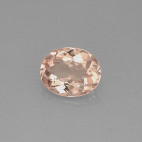 1.42 ct Pink Morganite Stone, Natural Morganite in Oval Facet Shape for Sale