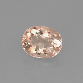 1.59 ct Pink Morganite Stone, Natural Morganite in Oval Facet Shape for Sale
