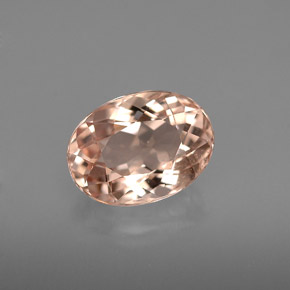 1.67 ct Pink Morganite Gemstone, Morganite Gem in Oval Facet Shape for Sale.