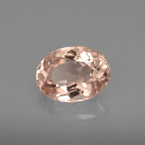 1.67 ct Pink Morganite Stone, Natural Morganite in Oval Facet Shape for Sale