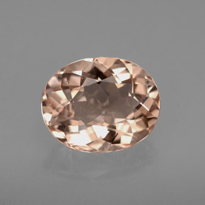 2.29 ct Pink Morganite Gemstone, Morganite Gem in Oval Facet Shape for Sale.