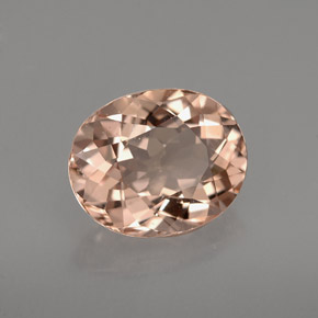 2.29 ct Pink Morganite Stone, Natural Morganite in Oval Facet Shape for Sale