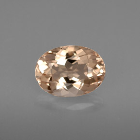 1.40 ct Pink Morganite Gemstone, Morganite Gem in Oval Facet Shape for Sale.