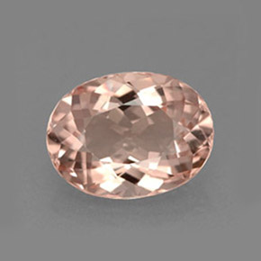 1.94 ct Pink Morganite Gemstone, Morganite Gem in Oval Facet Shape for Sale.