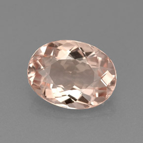 1.61 ct Pink Morganite Gemstone, Morganite Gem in Oval Facet Shape for Sale.